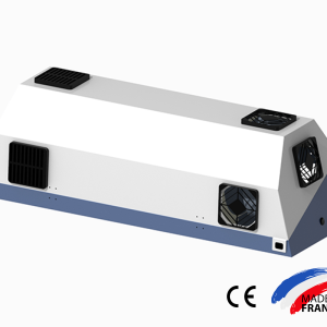 Purificateur d’air qui permet de traiter de gros volumes d’air : de 500m3 à 800m3 d’air par heure.