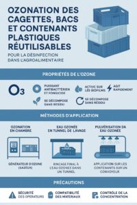 Désinfection des contenants plastiques réutilisables (RPC – Reusable Plastic Containers) tels que cagettes, bacs de transport, plateaux logistiques et caisses empilables