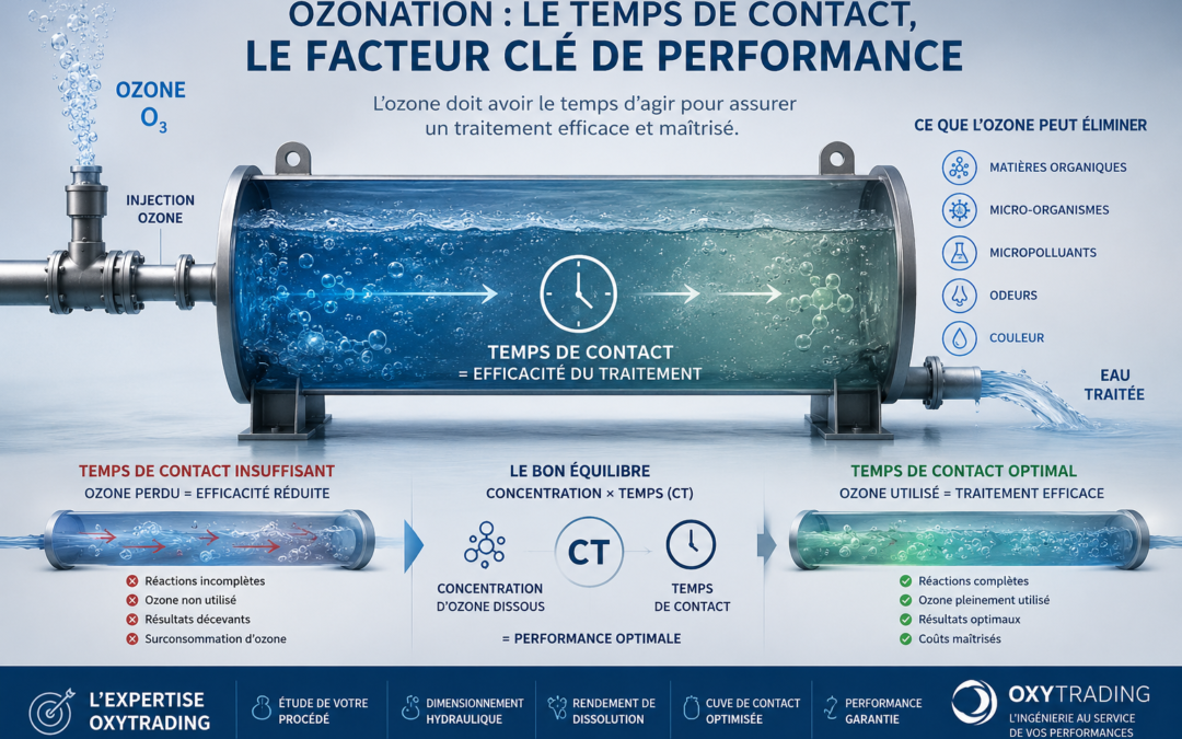 schéma temps de contact ozonation